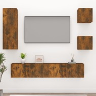 vidaXL 5-dielna súprava TV skriniek dymový dub spracované drevo - cena, porovnanie