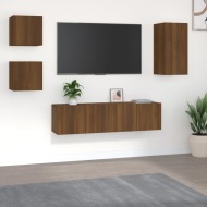 vidaXL 5-dielna súprava TV skriniek hnedý dub spracované drevo - cena, porovnanie