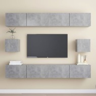 vidaXL 6-dielna súprava TV skriniek betónovo-sivá drevotrieska - cena, porovnanie
