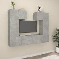 vidaXL 6-dielna súprava TV skriniek betónovo-sivá spracované drevo - cena, porovnanie