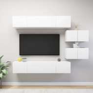 vidaXL 6-dielna súprava TV skriniek biela drevotrieska - cena, porovnanie