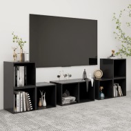 vidaXL 6-dielna súprava TV skriniek sivá drevotrieska - cena, porovnanie