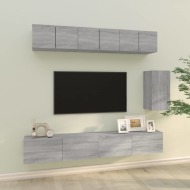 vidaXL 6-dielna súprava TV skriniek sivá sonoma spracované drevo - cena, porovnanie