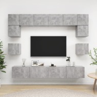 vidaXL 8-dielna súprava TV skriniek betónová sivá drevotrieska - cena, porovnanie