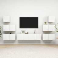 vidaXL 8-dielna súprava TV skriniek biela drevotrieska - cena, porovnanie