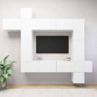 vidaXL 9-dielna súprava TV skriniek biela drevotrieska - cena, porovnanie
