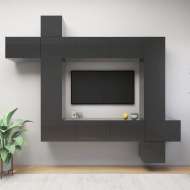 vidaXL 9-dielna súprava TV skriniek lesklá sivá drevotrieska - cena, porovnanie