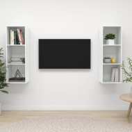 vidaXL Nástenné TV skrinky 2 ks lesklé biele drevotrieska - cena, porovnanie