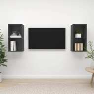 vidaXL Nástenné TV skrinky 2 ks sivé drevotrieska - cena, porovnanie