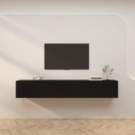 vidaXL Nástenné TV skrinky 3 ks čierne 80x34,5x40 cm - cena, porovnanie
