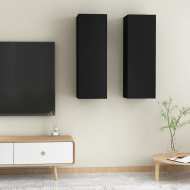 vidaXL TV skrinky 2 ks čierne 30,5x30x90 cm drevotrieska - cena, porovnanie