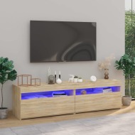 vidaXL TV skrinky 2 ks s LED svetlami dub sonoma 75x35x40 cm - cena, porovnanie