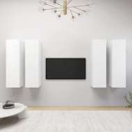 vidaXL TV skrinky 4 ks biele 30,5x30x110 cm drevotrieska - cena, porovnanie