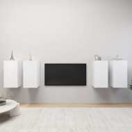 vidaXL TV skrinky 4 ks biele 30,5x30x60 cm drevotrieska - cena, porovnanie