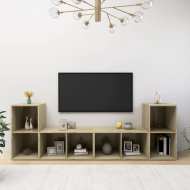 vidaXL TV skrinky 4 ks dub sonoma 72x35x36,5 cm drevotrieska - cena, porovnanie