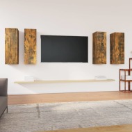 vidaXL TV skrinky 4 ks dymový dub 30,5x30x90 cm spracované drevo - cena, porovnanie
