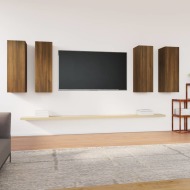 vidaXL TV skrinky 4 ks hnedý dub 30,5x30x90 cm spracované drevo - cena, porovnanie