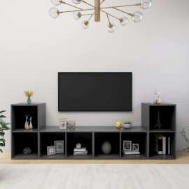 vidaXL TV skrinky 4 ks sivé 72x35x36,5 cm drevotrieska