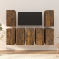 vidaXL TV skrinky 7 ks dymový dub 30,5x30x60 cm spracované drevo - cena, porovnanie