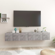 vidaXL Závesné TV skrinky 3 ks betónové sivé 60x30x30 cm - cena, porovnanie