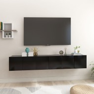 vidaXL Závesné TV skrinky 3 ks čierne 60x30x30 cm - cena, porovnanie