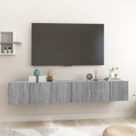 vidaXL Závesné TV skrinky sivý sonoma 3ks 60x30x30 cm spracované drevo