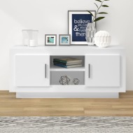 vidaXL TV stolík biely 102x35x45 cm spracované drevo - cena, porovnanie