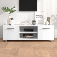vidaXL TV stolík biely 110x40x35 cm spracované drevo - cena, porovnanie