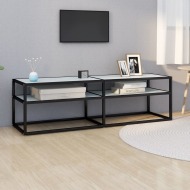 vidaXL TV stolík biely mramorový 140x40x40,5 cm tvrdené sklo - cena, porovnanie