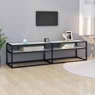 vidaXL TV stolík biely mramorový 160x40x40,5 cm tvrdené sklo - cena, porovnanie