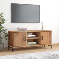 vidaXL TV stolík hnedý 110x35x48 cm masívna recyklovaná borovica - cena, porovnanie