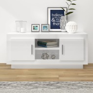 vidaXL TV stolík lesklý biely 102x35x45 cm spracované drevo - cena, porovnanie