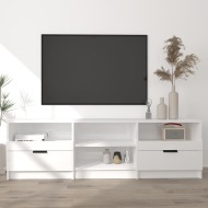 vidaXL TV stolík lesklý biely 150x33,5x45 cm spracované drevo - cena, porovnanie