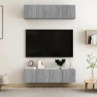 vidaXL TV stolíky 4 ks sivý dub sonoma 60x30x30 cm spracované drevo - cena, porovnanie