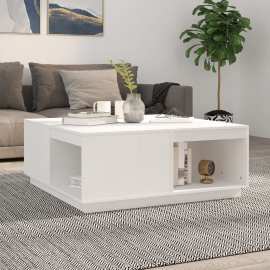 vidaXL Konferenčný stolík biely 100x101x40,5 cm borovicový masív