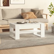 vidaXL Konferenčný stolík biely 102x55x45 cm spracované drevo - cena, porovnanie