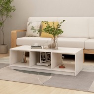 vidaXL Konferenčný stolík biely 110x50x34 cm borovicový masív - cena, porovnanie