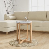 vidaXL Konferenčný stolík biely 41x41x48,5cm sprac. drevo a borovica - cena, porovnanie