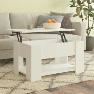 vidaXL Konferenčný stolík biely 79x49x41 cm spracované drevo - cena, porovnanie