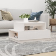 vidaXL Konferenčný stolík biely 80x55x40,5 cm borovicový masív - cena, porovnanie