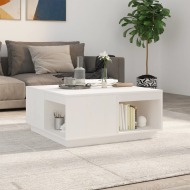 vidaXL Konferenčný stolík biely 80x81x36,5 cm borovicový masív - cena, porovnanie