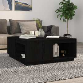 vidaXL Konferenčný stolík čierny 100x101x40,5 cm borovicový masív