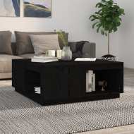 vidaXL Konferenčný stolík čierny 100x101x40,5 cm borovicový masív - cena, porovnanie