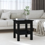vidaXL Konferenčný stolík čierny 35x35x40 cm borovicový masív - cena, porovnanie