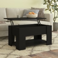 vidaXL Konferenčný stolík čierny 79x49x41 cm spracované drevo - cena, porovnanie