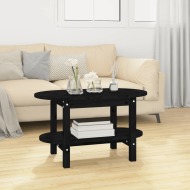 vidaXL Konferenčný stolík čierny 80x45x45 cm borovicový masív - cena, porovnanie