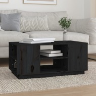 vidaXL Konferenčný stolík čierny 90x49x40,5 cm borovicový masív - cena, porovnanie