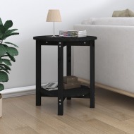 vidaXL Konferenčný stolík čierny Ø 55x60 cm borovicový masív - cena, porovnanie