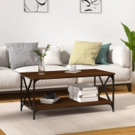 vidaXL Konferenčný stolík hnedý dub 100x50x45 cm sprac. drevo a železo - cena, porovnanie