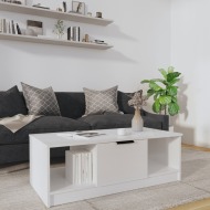 vidaXL Konferenčný stolík lesklý biely 102x50x36 cm spracované drevo - cena, porovnanie